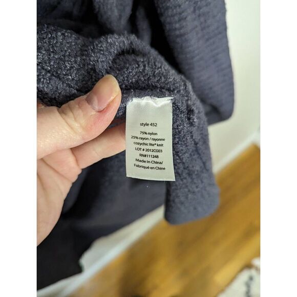 Barefoot Dreams Cozychic Lite Blue/Grey Shrug Cardigan - Size XS/S - Picture 6 of 6